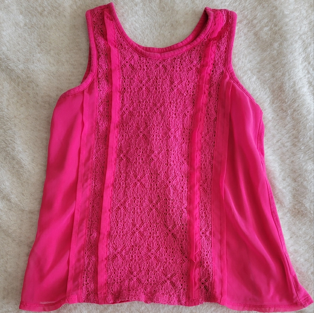 Place Girl's Fuschia Tank Top